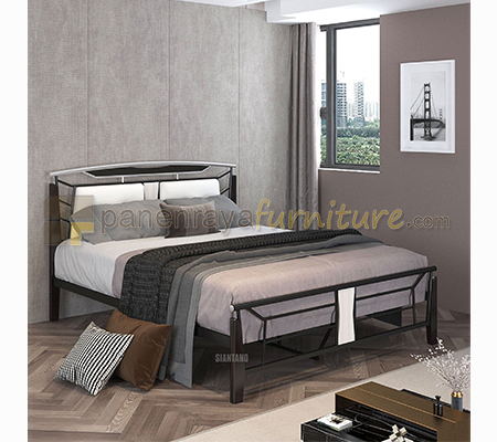 Panen Raya Ranjang Besi Siantano Celena 160x200 Hitam