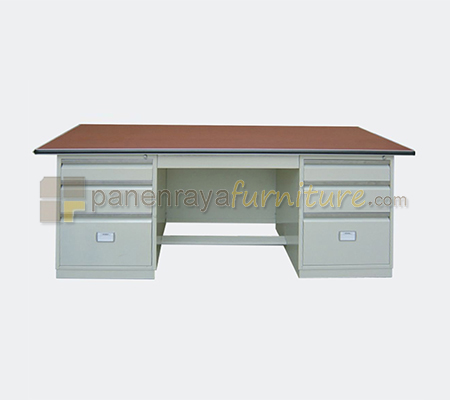 Panen Raya Furniture Meja Kantor Metal ELITE EL 425 Grey 180x80X74