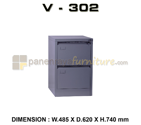 Panen Raya Furniture Filling Cabinet Besi VIP V 302 Grey 485x620x740