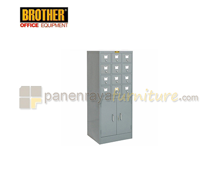 Panen Raya Furniture Kotak Kendali Brother B 212 Grey 54x48x130 12 Laci 2 Pintu
