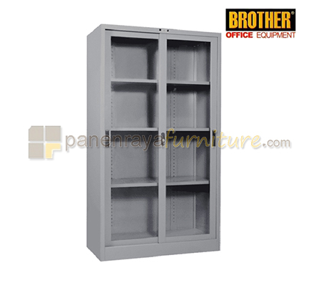 Panen Raya Furniture Lemari Arsip Besi Brother B 304 Grey 90x45x183