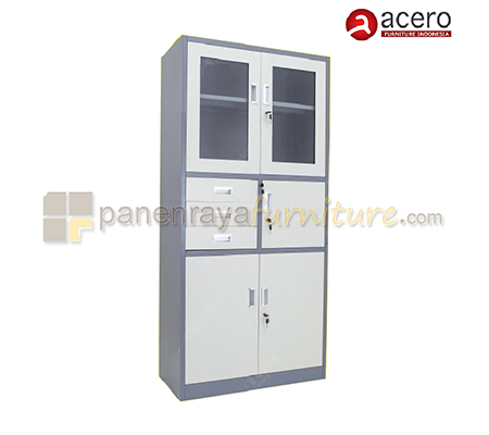 Panen Raya Lemari Arsip Besi Acero AA 343SW Grey-Light Grey 85x40x180
