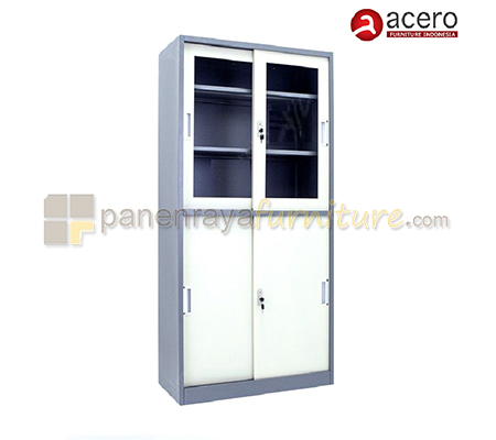 Panen Raya Furniture Lemari Arsip Besi Acero AA 34SL Grey-Light Grey 85x40x180