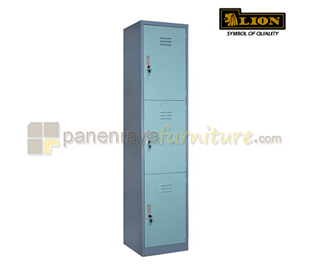 Panen Raya Furniture Locker Besi Lion L 553 Grey 38x38x183