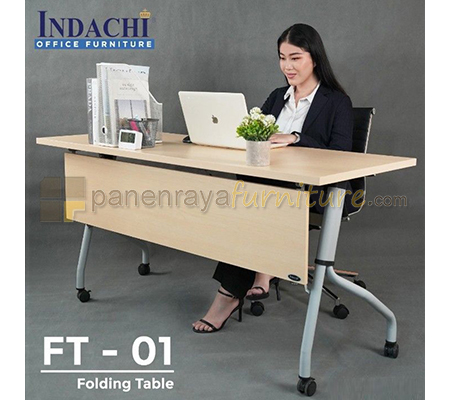 Panen Raya Furniture Meja Lipat Indachi FT 01 Maple 150X60X75