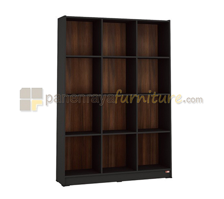 Panen Raya Rak Buku Besar Activ Galant BC 120 Black-Pasific Oak 120x30x170