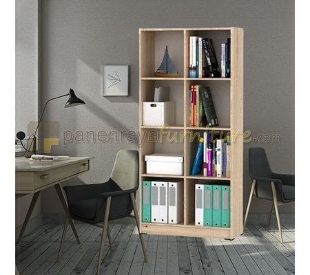 Rak Buku Sedang Activ Galant BC 80 Sonoma Oak-White 81x30x170