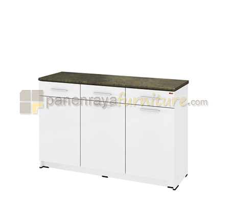 Panen Raya Furniture Rak Dapur Bawah Activ Kofi KSB 322 White Glossy 1198x400x825