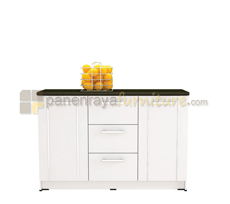 Panen Raya Furniture Rak Dapur Bawah Avanti Madrid KSB 312 White Glossy-Grey Linen 120x40x81