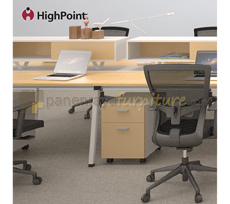 Panen Raya Furniture Workstation Staff 8 Seater HighPoint Clarion WSCL 08 1670 White 640x140x75