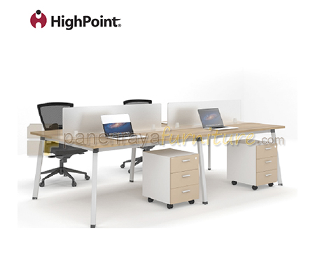 Panen Raya Furniture Workstation Staff 4 Seater HighPoint Clarion WSCL 04 1470 280x140x75