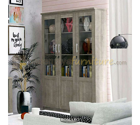 Panen Raya Furniture Lemari Pajangan Romaro LHS 0704 Sonoma Oak Grey