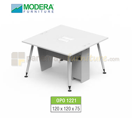Panen Raya Furniture Workstation Staff 2 Seater Modera OPO 1221 White 120x120x75