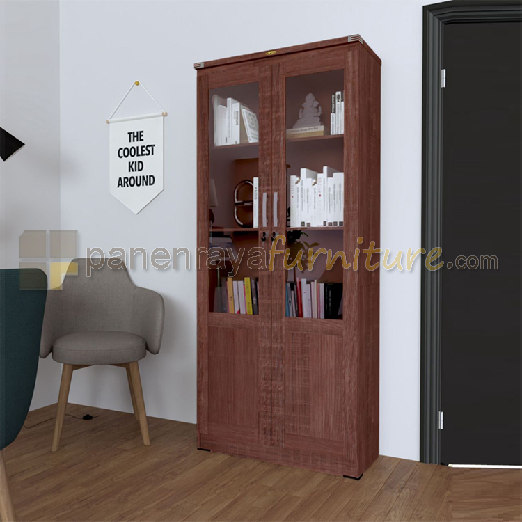 Panen Raya Furniture Lemari Pajangan Romaro LHS 0702 French Oak 76x39x178