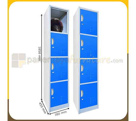 Panen Raya Furniture Locker Besi Kozure KL 4 Blue 380x450x1850