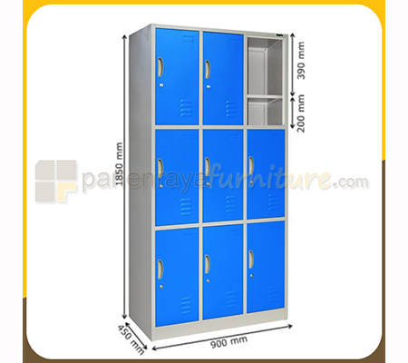 Panen Raya Furniture Locker Besi Kozure KL 9 Blue 900x450x1850