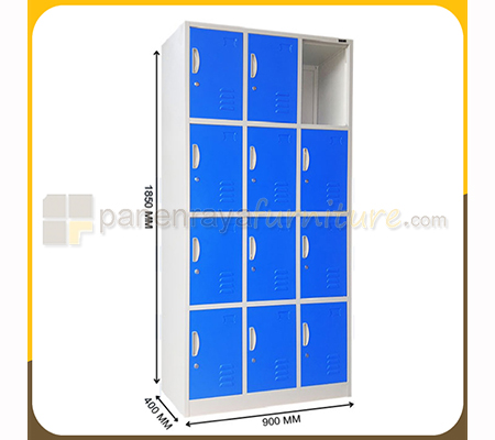 Panen Raya Locker Besi Kozure KL 12 Blue 900x400x1850
