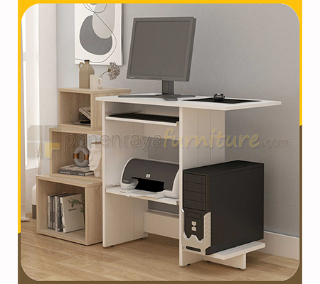 Panen Raya MEJA KOMPUTER MINIMALIS PRODESIGN DC 18K Putih 80x39x73