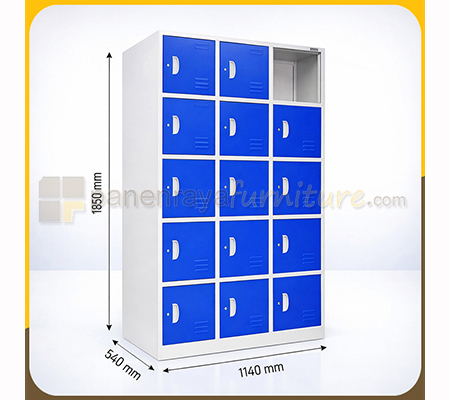 Panen Raya Locker Besi Kozure KL 15WX Blue 1140x540x1850