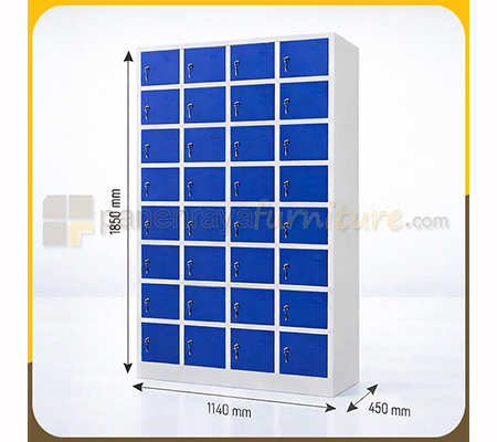 Panen Raya Locker Besi Kozure KL 32WX Blue 1140x450x1850