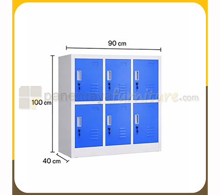 Panen Raya Locker Besi Kozure KL 6SW Blue 900x400x1000