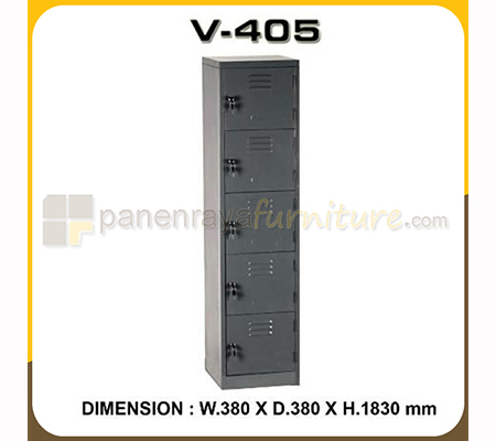 Panen Raya Furniture Locker Besi VIP V 405 Grey 38x38x183