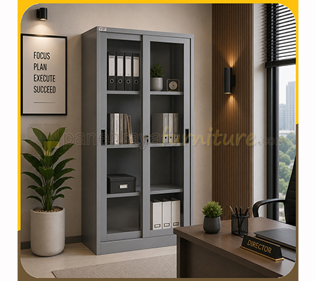 Panen Raya Furniture Lemari Arsip Besi VIP V 602 Grey 90x45x183