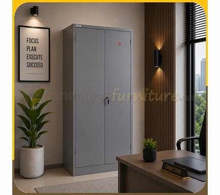 Panen Raya Lemari Arsip Besi VIP V 202 Grey 90x45x183