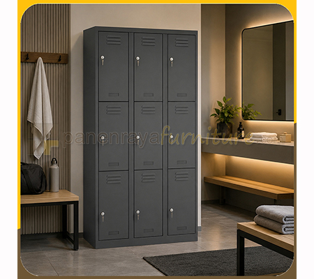 Panen Raya Furniture Locker Besi VIP V 409 Grey 900x450x1830