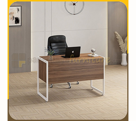 Panen Raya Furniture Meja Kantor Siantano OT 123 Romanian Walnut 120x60x75