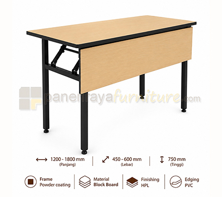 Panen Raya Furniture Meja Lipat Polaris FTC-1245-BM / FTC-1260-BM / FTC-1545-BM / FTC-1560-BM / FTC-1845-BM / FTC-1860-BM