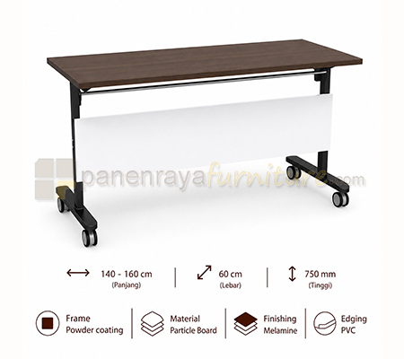 Panen Raya Meja Lipat Modera MFT 1460 / MFT 1660 Walnut 140-160x60x75