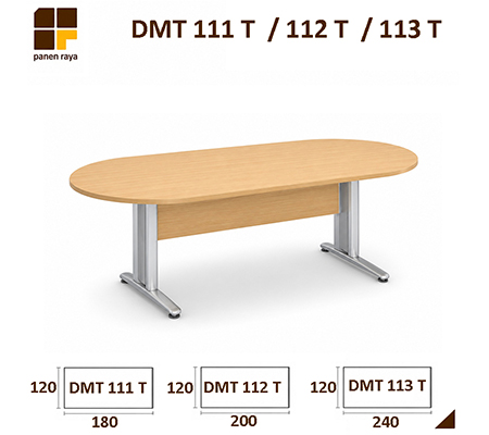 Panen Raya Meja Meeting Oval Indachi Titanium DMT 111 T / DMT 112 T / DMT 113 T Maple