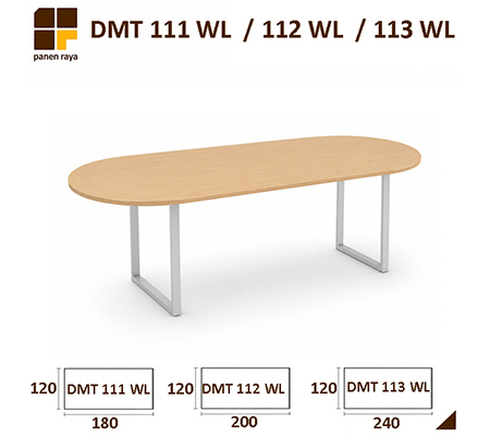 Panen Raya Meja Meeting Oval Indachi Wilson DMT 111 WL / DMT 112 WL / DMT 113 WL Maple