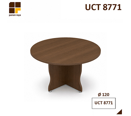 Panen Raya Meja Meeting Bundar UNO UCT 8771 Walnut D.120x75