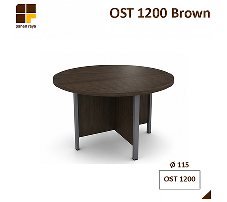 Panen Raya Meja Meeting Bundar Orbitrend OST 1200 Brown D.115x75