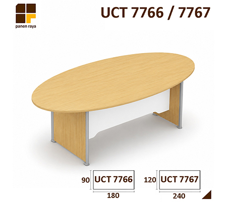 Panen Raya Meja Meeting Elips UNO UCT 7766 / UCT 7767 Maple