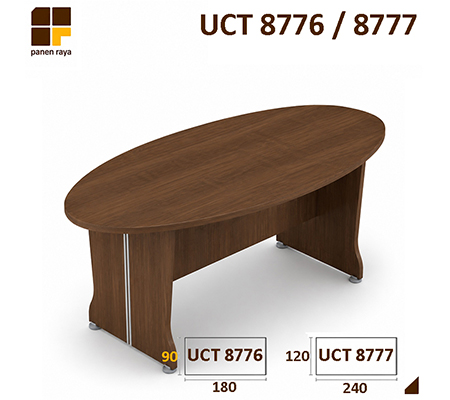 Panen Raya Meja Meeting Elips UNO UCT 8776 / UCT 8777 Walnut