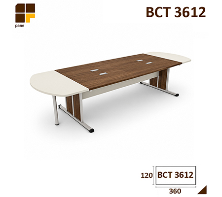 Panen Raya Meja Meeting Oval QBIC BCT 3612 Brown 360x120x75