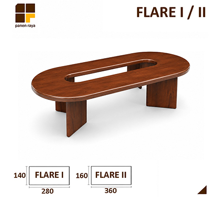Panen Raya Meja Meeting Oval Indachi Executive FLARE I / FLARE II / FLARE III 280-420x140-180x76