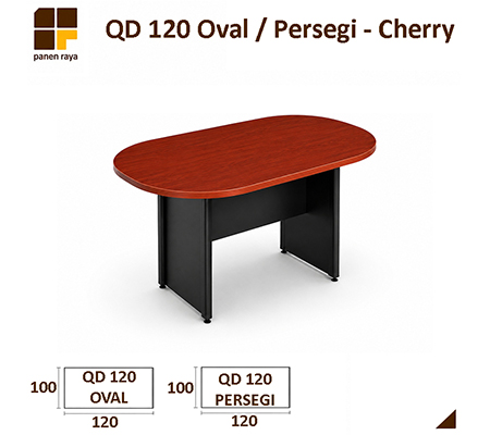 Panen Raya Meja Meeting Oval Lunar QD 120 Cherry / Beech