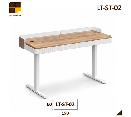 Panen Raya Furniture Meja Kantor Siantano LT ST 02 Natural 150x60x74-122