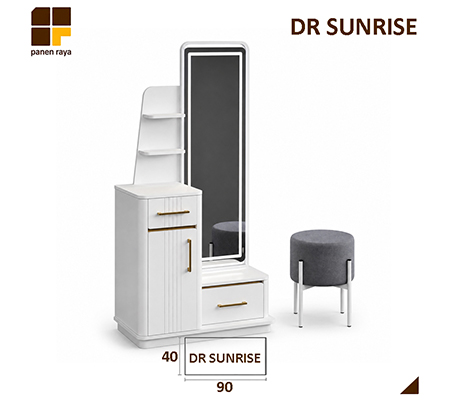 Panen Raya Meja Rias Siantano DR Sunrise 90x40x18 Platinum Light Grey