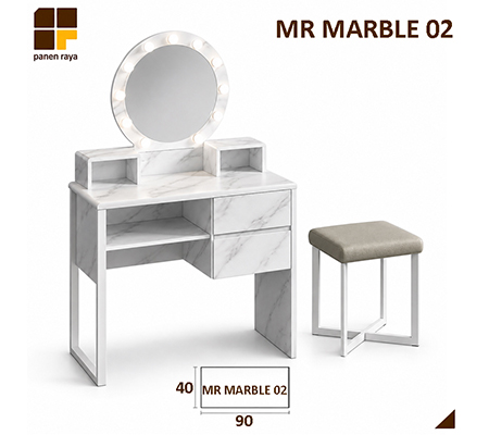 Panen Raya Meja rias Siantano MR Marble 02 90x40x145 White Marble