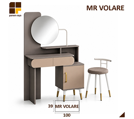Panen Raya Meja Rias Siantano MR Volare 100x39x145 Colt Beige-Pastel Grey
