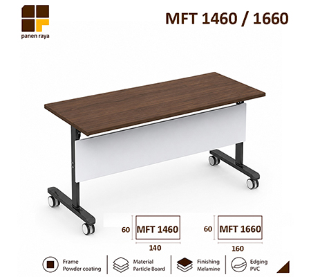 Panen Raya Furniture Meja Lipat Modera MFT 1460 / MFT 1660 Walnut 140-160x60x75