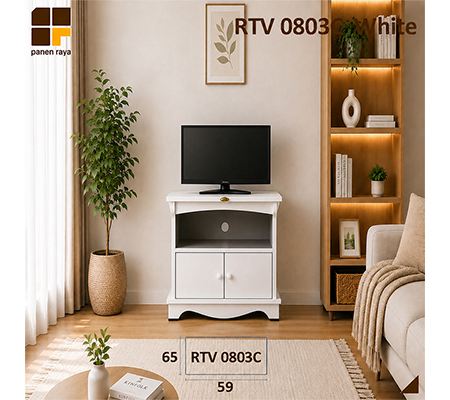 Panen Raya Furniture Meja TV Romaro RTV 0803 C White 59x39x65