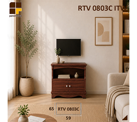 Panen Raya Furniture Meja TV Romaro RTV 0803 C French Oak 59x39x65