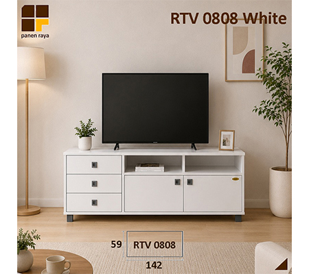 Panen Raya Furniture Meja TV Romaro RTV 0808 White 142x40x59