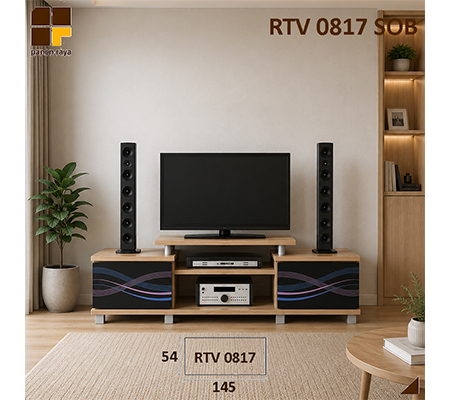 Panen Raya Furniture Meja TV Romaro RTV 0817 SO Brown 145x40x54
